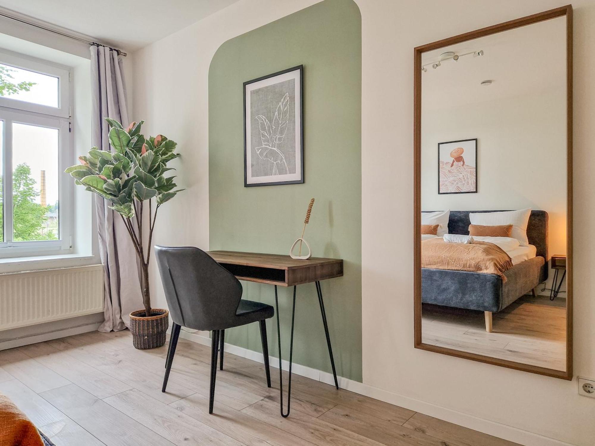Boho-Suite - Sauna, Netflix, Nespresso, Zentral, Messe Chemnitz Luaran gambar