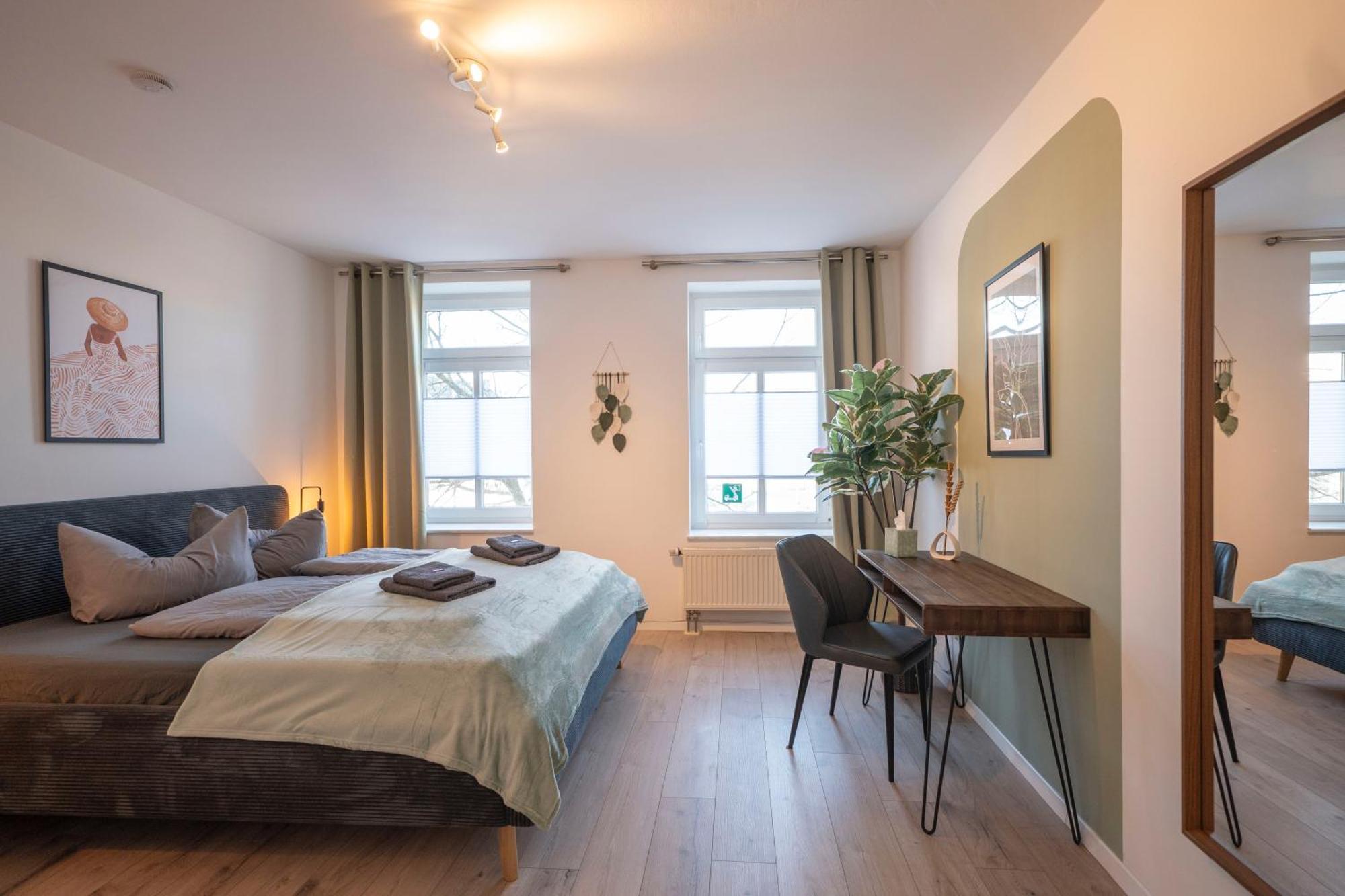Boho-Suite - Sauna, Netflix, Nespresso, Zentral, Messe Chemnitz Luaran gambar