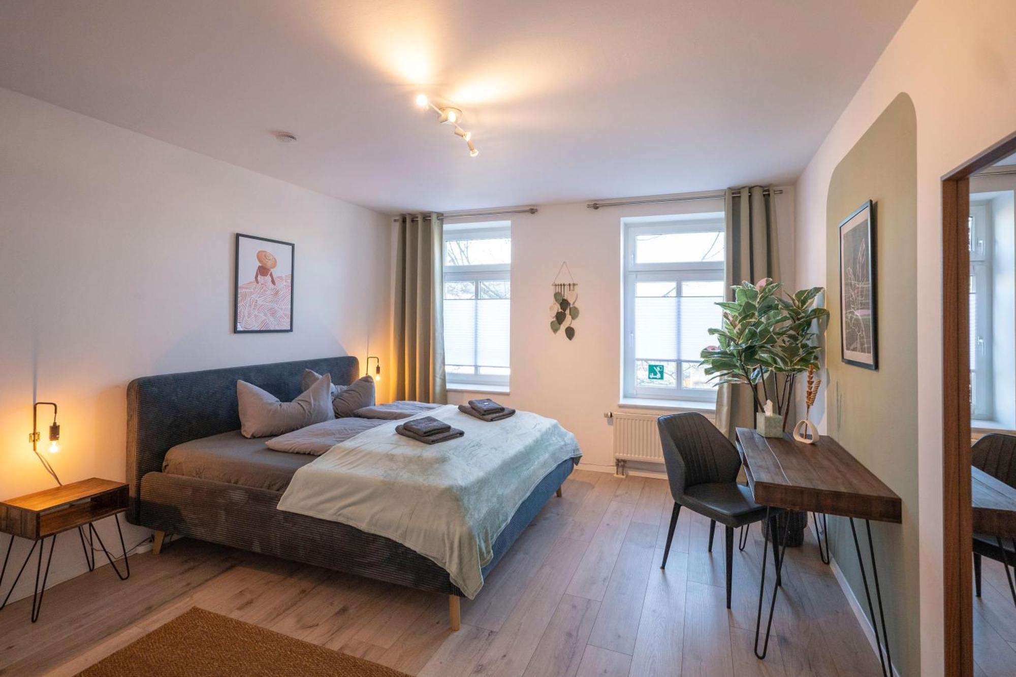 Boho-Suite - Sauna, Netflix, Nespresso, Zentral, Messe Chemnitz Luaran gambar